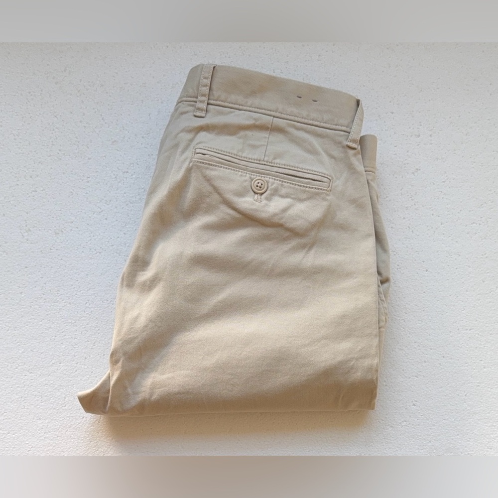 J CREW 250 FIT CHINO PANTS KHAKI 33x34 - Picture 4 of 4
